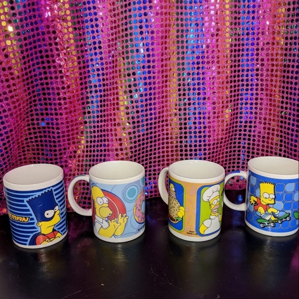 Set of 4 The Simpsons Mugs